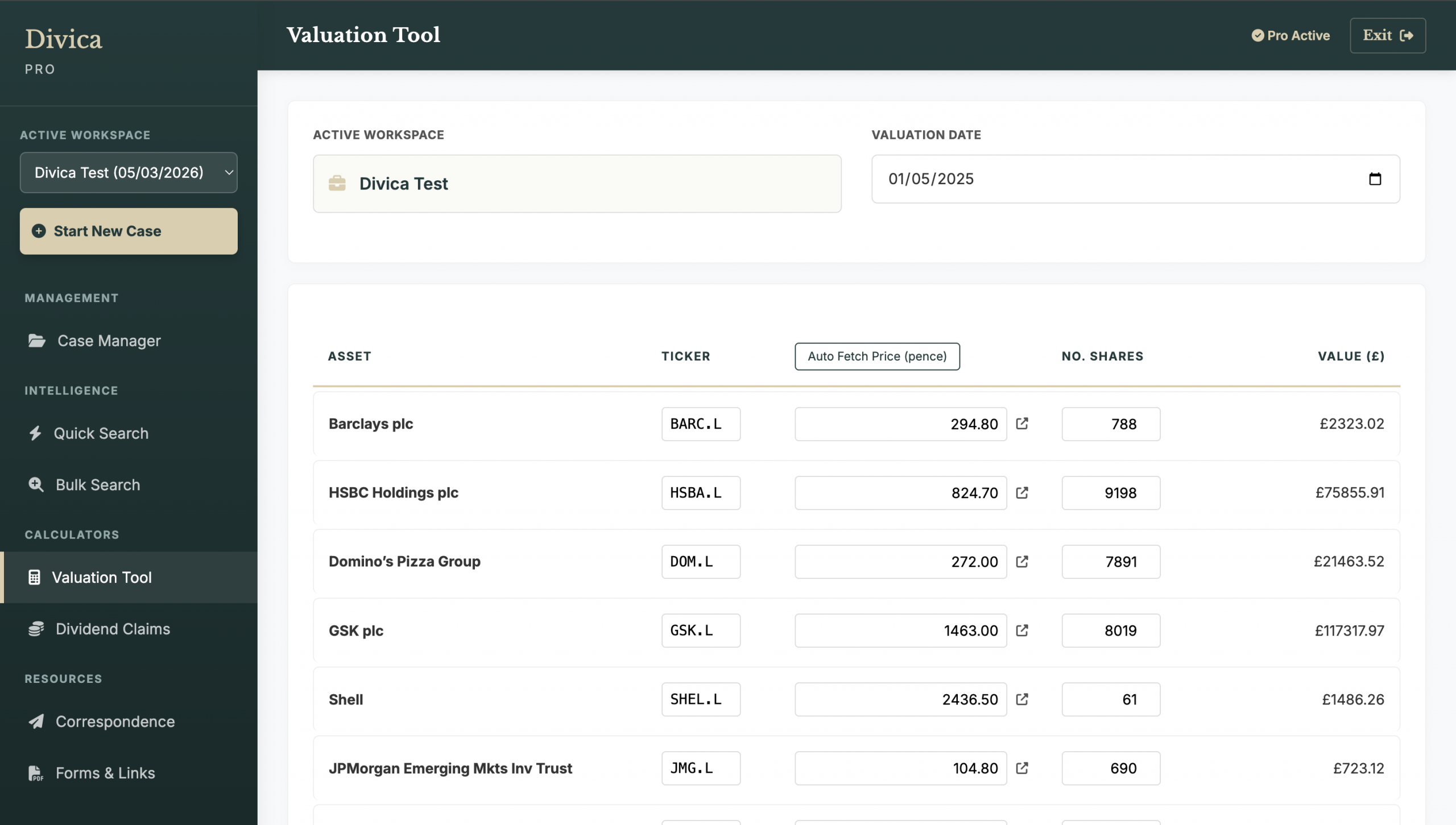 Valuation Tool